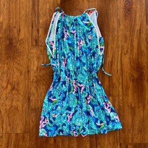 BRAND NEW WITH TAGS Lilly Pulitzer Gianni Skort Romper XS Corsica Blue Turtle
